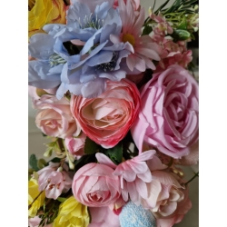 Wianek wiosenny wielkanocny na drzwi Pastelowy Poranek 50 cm